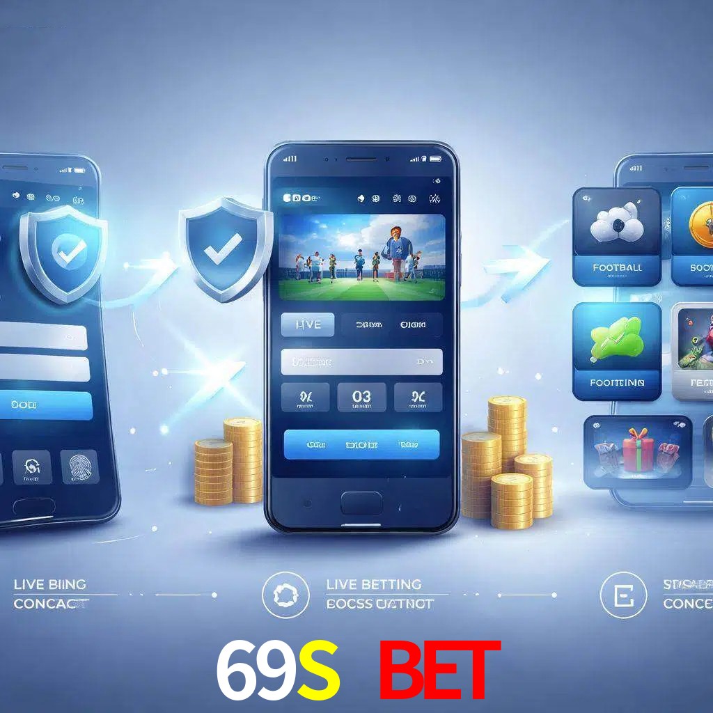 Pasos de acceso a la app 69S BET en pantalla de teléfono móvil